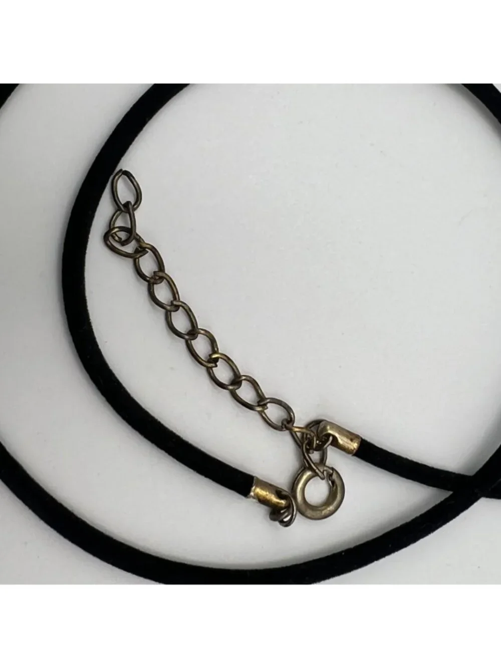 Snowflake Obsidian Heart Pendant Necklace Black Cord Gold-Tone 20+2" Healing - Picture 7 of 8